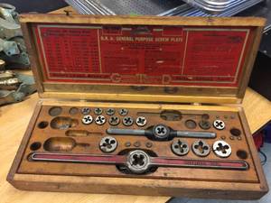 lot 153 image: Vintage Greenfield Tap & Die Partial Set