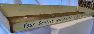 lot 56 image: Amazing Vintage Toothbrush Old School Advertising Shelf