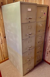 lot 33 image: Two Metal File Cabinets