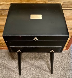 lot 35 image: Vintage Flatware Storage Table