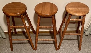 lot 99 image: Set of Three Barstools