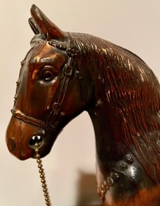 lot 117 image: Vintage Magnificent Metal Horse Figurine