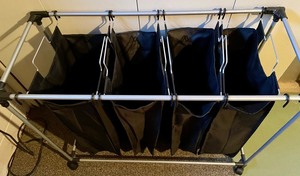 lot 120 image: Divided Laundry Cart on Casters