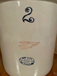 lot 113 image: Redwing Pottery 2 Gallon Crock