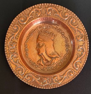 lot 129 image: Pair of Vintage Tin Decorative Embossed Plates