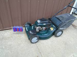 Craftsman 22 self propelled mower with bagger. Tested & works. As shown.