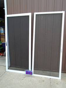 Qty of 2 patio door screens. 35 x 79 38. As shown.