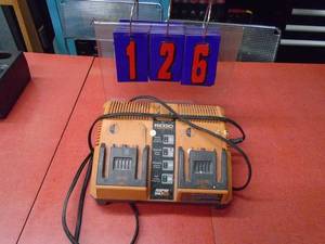 Rigid dual charger station. 12 - 18 volt. As shown.