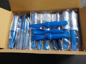 Box of 50 Royal blue Plastic Cutler...