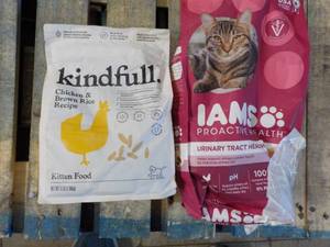 Kindful and IAMS Cat Food...