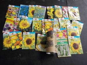 24 Flower Seed packets, Cucumber Se...