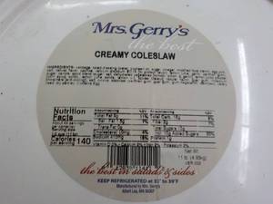 11 lb. Pail Mrs. Gerrys Creamy Col...