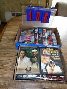 Flats of dvds. As shown.