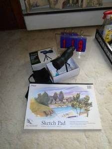 Alpen spotting scope & sketch pad. As shown.