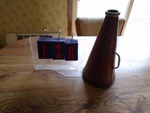 Vintage megaphone. Approx 12 tall. As shown.