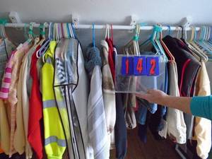 Assortment of shirtsjacketspants. Assorted sizes. As shown.