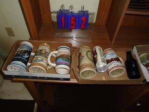 Qty of 3 flats of beer steins. As shown.