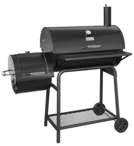 lot 394 image: Royal Gourmet 30 in. Charcoal Grill with Offset Smoker - Missing Assembly Screws.