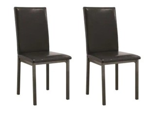 lot 439 image: Coaster Garza Group Black Leatherette Dining Chair (Set of 2).