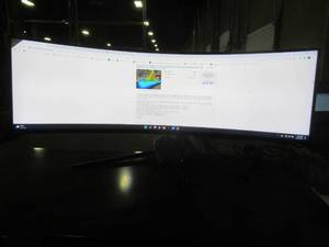 lot 395 image: SAMSUNG 49-inch Odyssey G9 Gaming Monitor  QHD, 240hz, 1000R Curved, QLED, NVIDIA G-SYNC & FreeSync  LC49G95TSSNXZA - NEW OPEN BOX