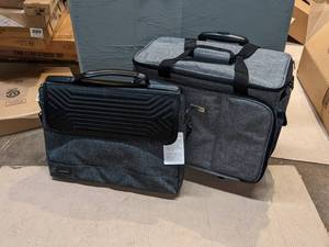 lot 33 image: Rolling Business Carry-On Bag and Computer Briefcase, Gray