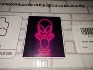 lot 77 image: LED Pink Neon Alien Wall Sign