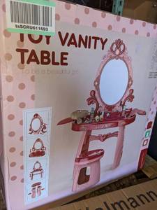 lot 56 image: McLand Toy Vanity Table and Stool, Pink