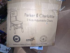 lot 61 image: Parker & Charlotte 2 Kids Adjustable Chairs