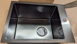 lot 306 image: LaundryKitchen Black Stainless Steel Sink Satin Finish