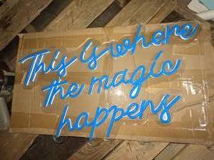 lot 218 image: Blue Neon Sign
