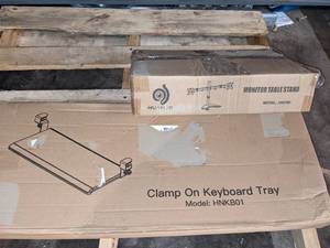lot 209 image: Clamp On Keyboard Tray & Monitor Table Stand