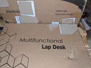 lot 210 image: Multifunctional Lap Desk & Clear Computer Monitor Desktop Stand
