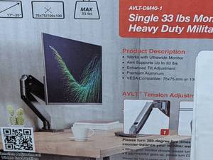 lot 208 image: AVLT Monitor Desk Mount & Huanuo Keyboard and Mouse Tray