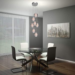 lot 9 image: Elegant LED Raindrop Crystal Chandelier Pendant Light