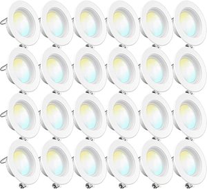 lot 98 image: Sunco Lighting 24 Pk 4 LED Can Lights