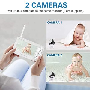lot 100 image: 5 HD Baby Monitor, Babysense Video Baby Monitor