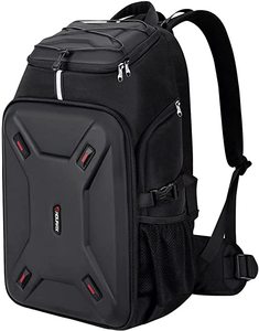 lot 124 image: Endurax Extra Large Waterproof Camera Drone Photography Backpack, Black
