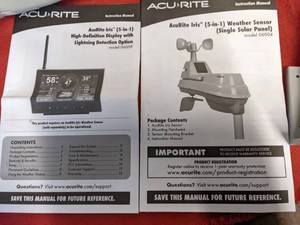 lot 150 image: 2 AcuRite Weather Stations for PartsRepair