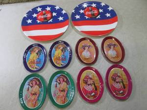 (EC1) 8 Vintage Coca-Cola Tip Plate...