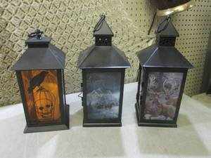 (F-0) 3 Lightup Decorative Lanterns...