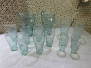 (F-2) 2 Coca-Cola Glass Pitchers an...