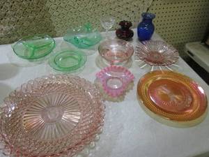 (RMC) Assorted Colored Glass Plates...