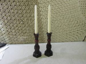 (BSB) Vintage Red Glass Avon Candle...