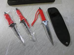 (CNTR) 3pc 7 12 Throwing Knives w...