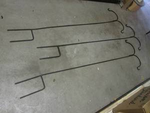 (B-1) 3 Metal Yard Stake Double Han...