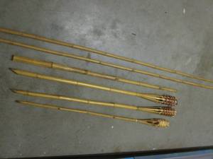 (F-3) 3 Bamboo Yard Torch Holders (...