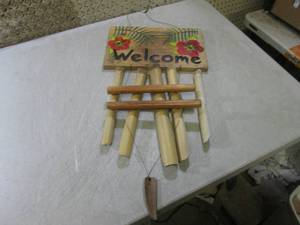 (BSB) Carved Wood and Bamboo Welcom...