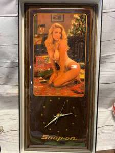 lot 53 image: Vintage Snap-On Clock Approx 10 X 22