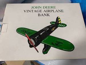 lot 11 image: Vintage John Deere Metal Airplane