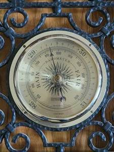 Retro Wall Mount Barometer Thermometer by Springfield
